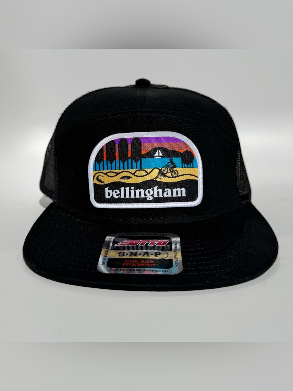 OTTO Bellingham Baseball Hat Black Mesh Adjustable Snapback